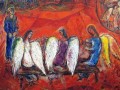 Abraham und drei Engel beschreiben den Zeitgenossen Marc Chagall